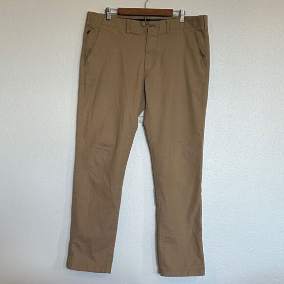 Eddie Bauer Khaki Pants Mens Size 38/36 Cotton Preppy Office Career Casual Work - Picture 1 of 12
